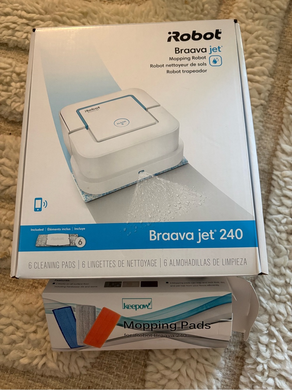 iRobot Braava jet 240 Mopping Robot - White/Blue